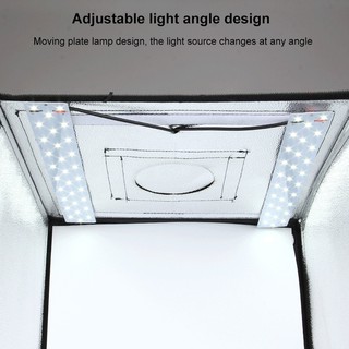 【Genuine Ready Stock】PULUZ 40cm Folding Portable 30W 5500K White Light Photo Lighting Studio Shooting Tent Box Kit with 6 Colors Backdrops (Black, Orange, White, Red, Green, Blue), Size: 40cm x 40cm x 40cm #4