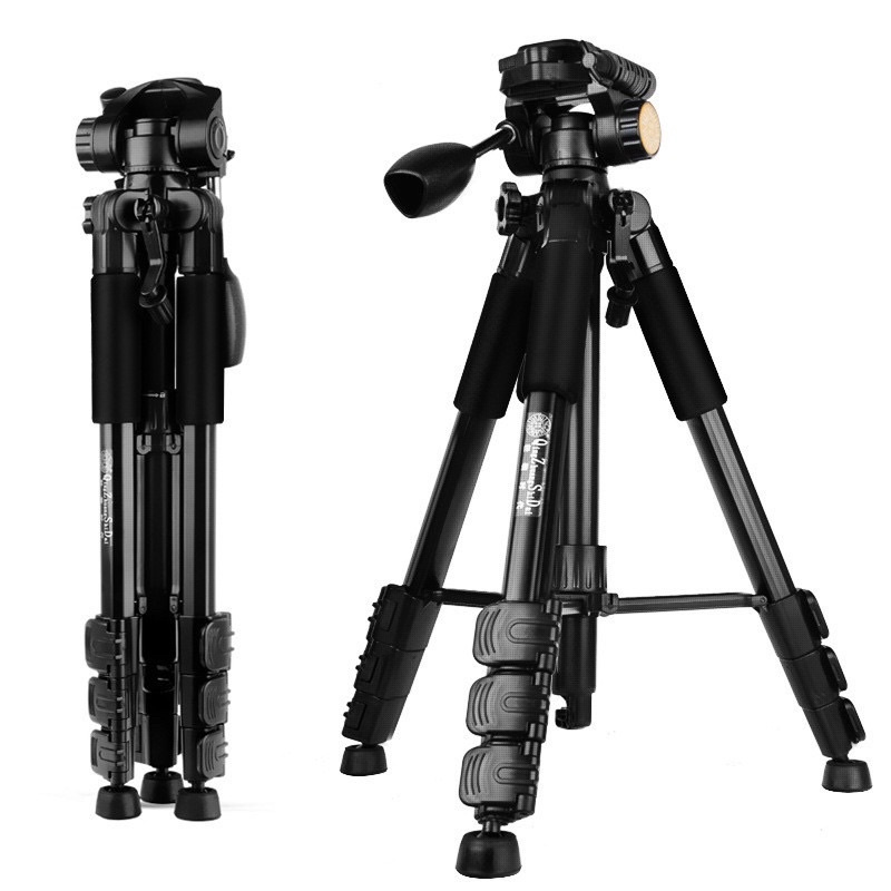 ST666 Aluminum Alloy Tripod Stand with Phone Holder Portable