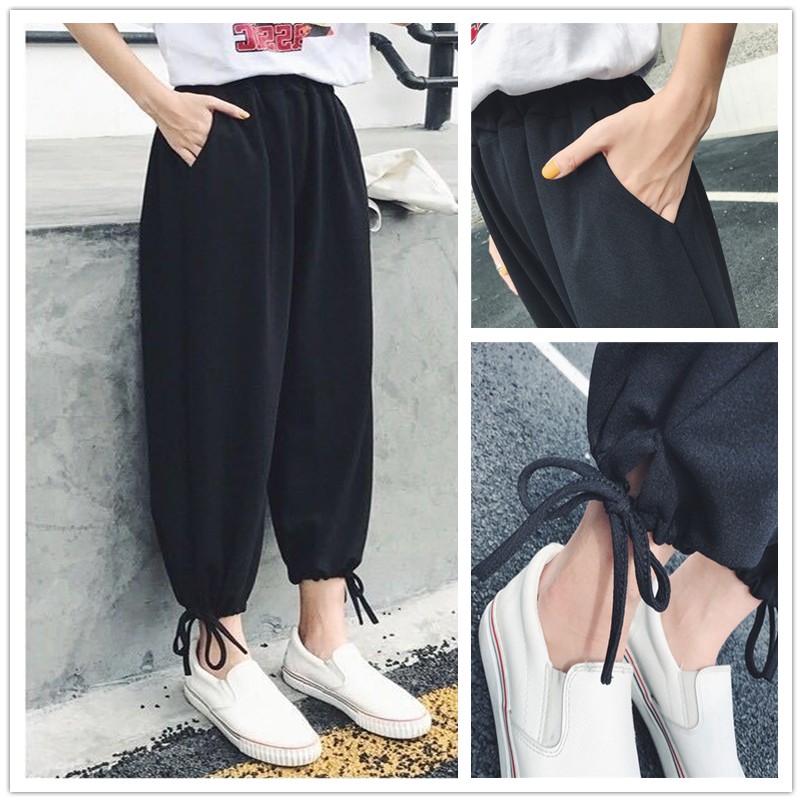 long length black pants