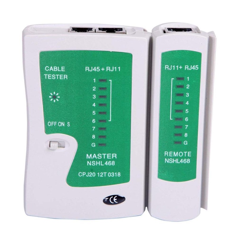 Network cable tester RJ45 RJ11 RJ12 CAT5 UTP LAN cable tester | Shopee ...