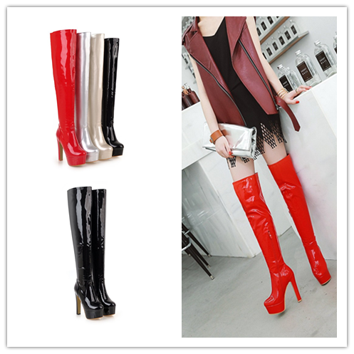 platform high knee boots