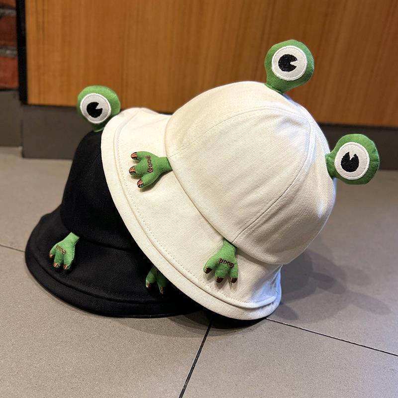 YJJ -- Fisherman hat, basin hat, cute, frog hat, Korean version, all-match Japanese cartoon hat, sun hat, sun hat