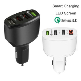 3 Port Usb 4 2a Car Charger Adapter Led Display Fast Charging For