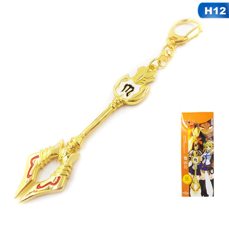 New Fashion Fairy Tail Zodiac Star Spirit Magician Lucy Summons Key Twelve Constellation Keychain Shopee Philippines