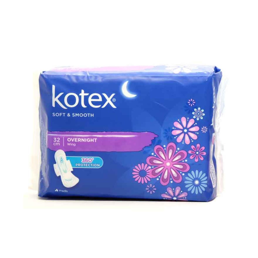 Kotex Soft and Smooth Overnight 4pads 32cm Shopee Philippines