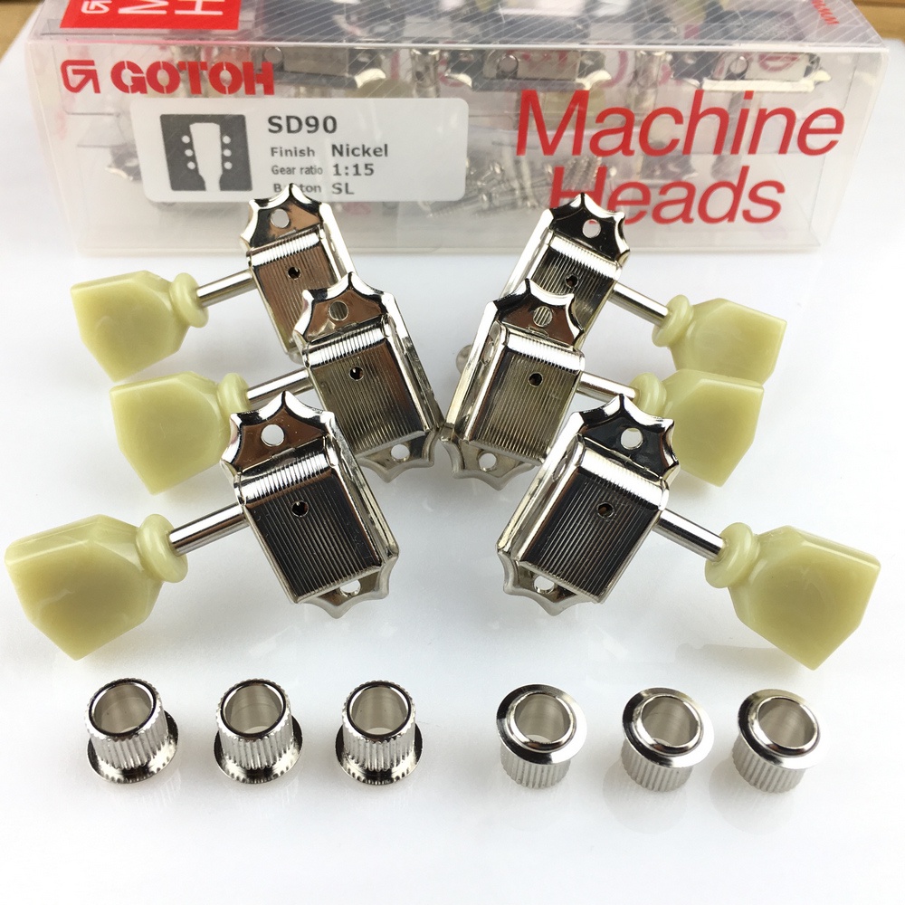 1set Genuine Gotoh 3r 3l Vintage Deluxe Electric Guitar Machine Heads Tuners Sd90 Tuning Pegs 3648