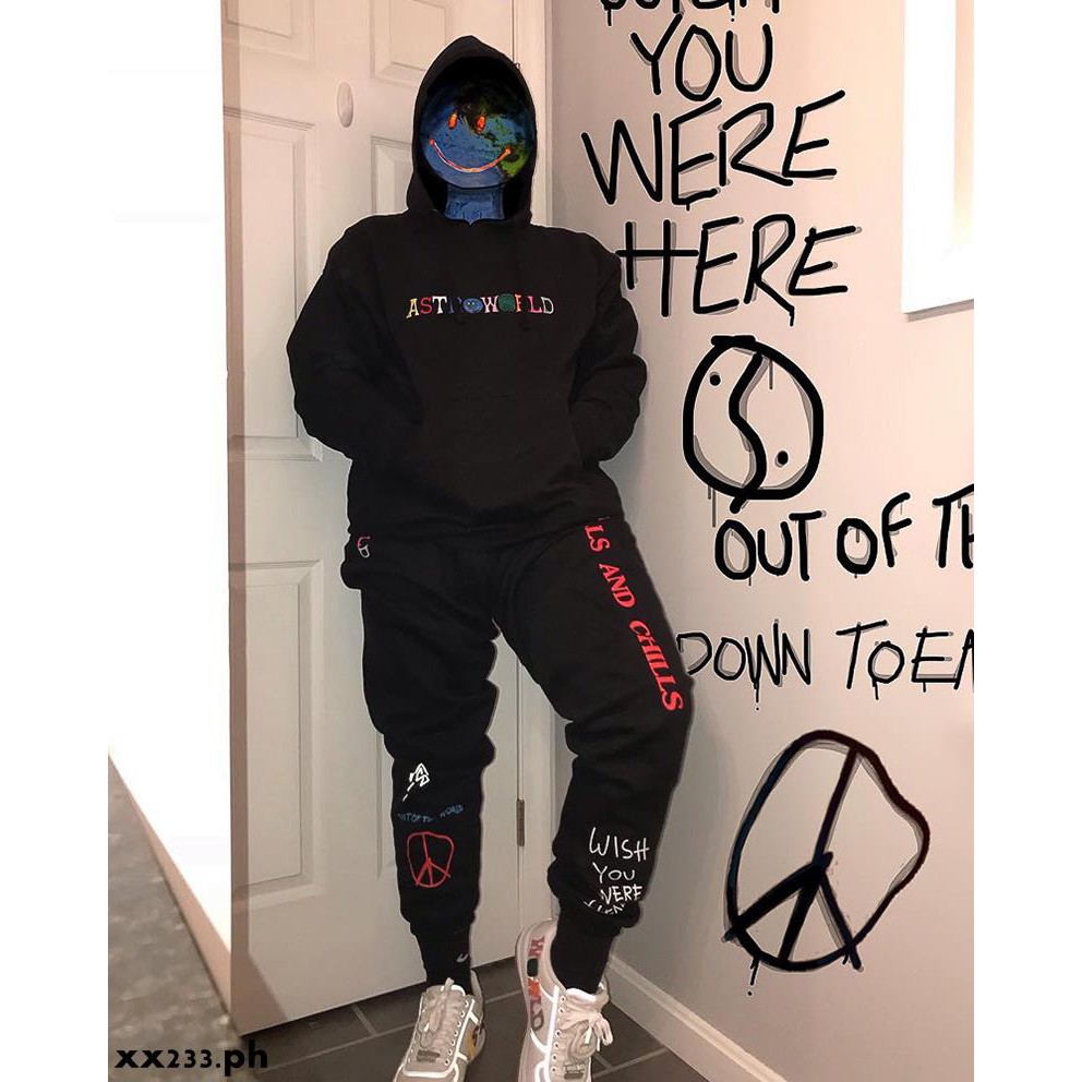 travis scott x champion astroworld peace sweatpants joggers