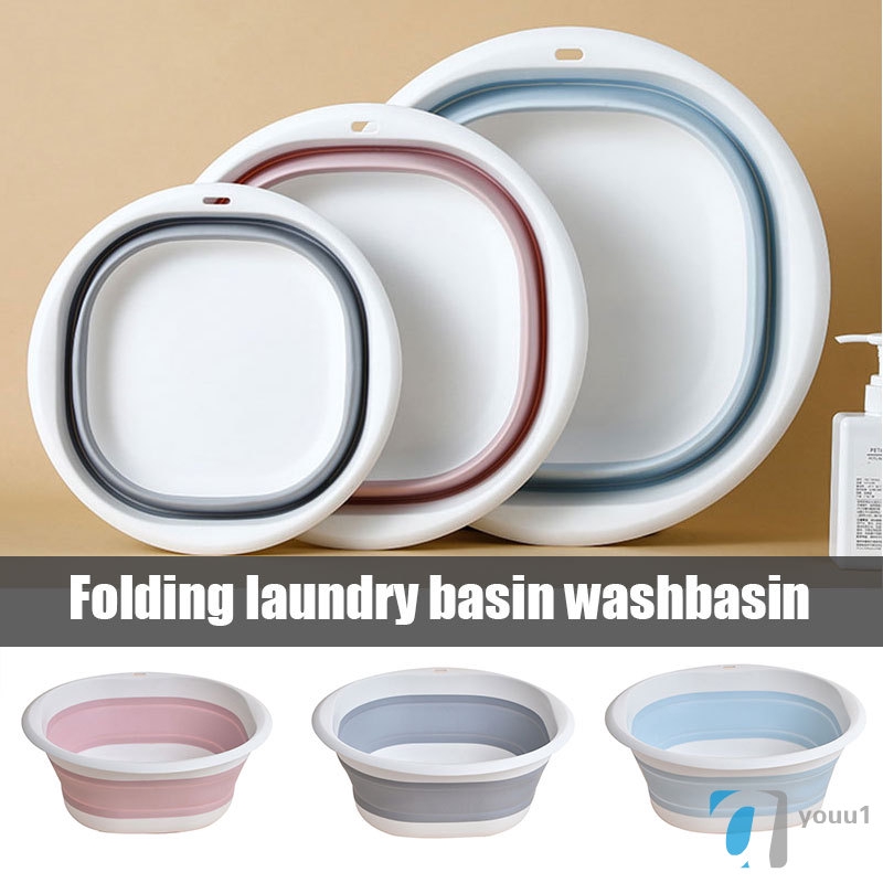 Plastic Folding Basins Portable Wash Basins Folding Laundry Tub ...