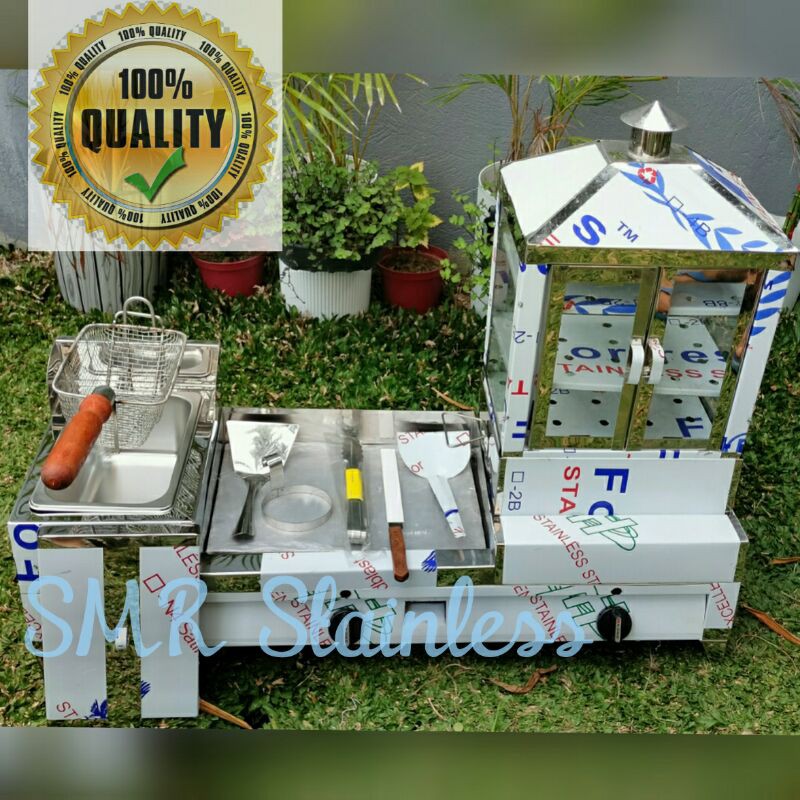 Burger Griller/Griddle with Deep Fryer & Glass Steamer / or Oven (3in1