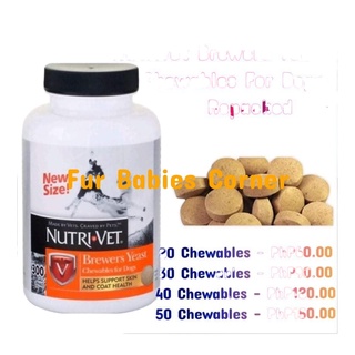 Nutrivet Brewers Yeast (Repacked Chewable Tablets) For Healthy Skin and Coat of Puppies and Adult Do