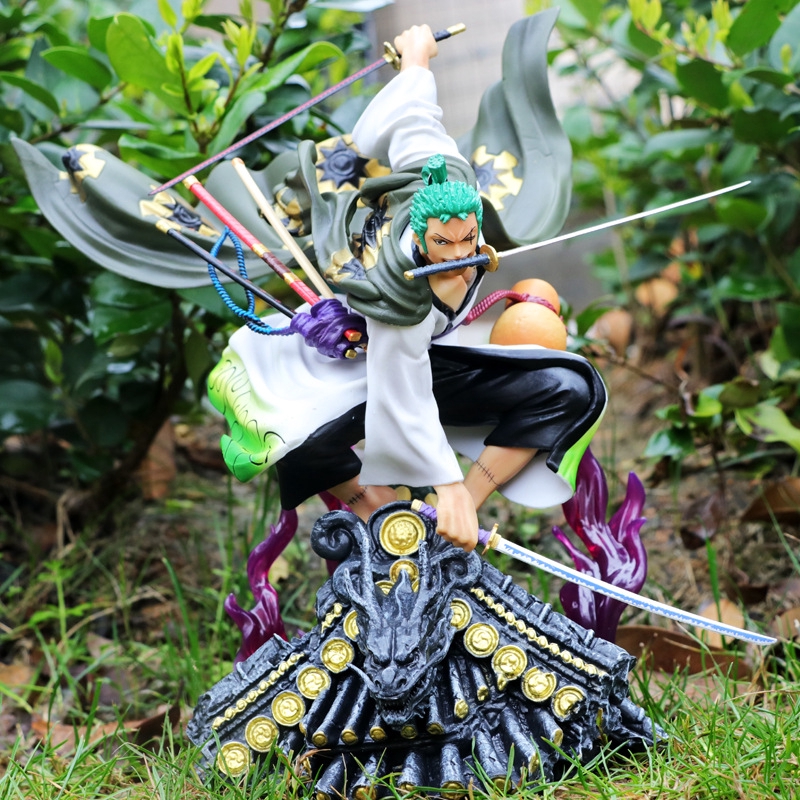 One Piece Action Figure Kimono Roronoa Zoro Three Knife Fighting Skill Model Wano Country Pvc 28cm Shopee Philippines