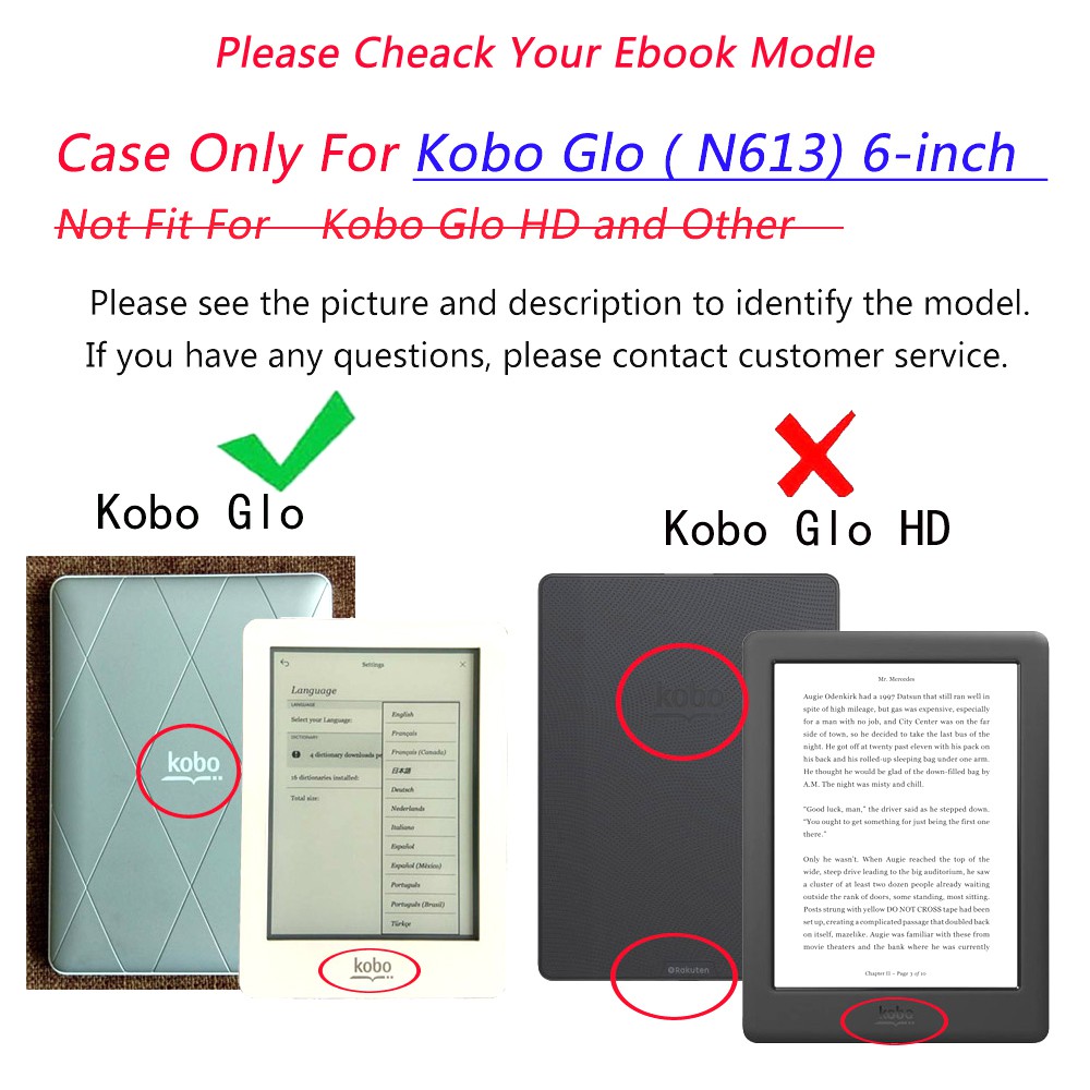 zondaar sigaret kapitalisme Kobo Glo 6" eReader ebook N613 Cover Case with sleep/wakeup | Shopee  Philippines