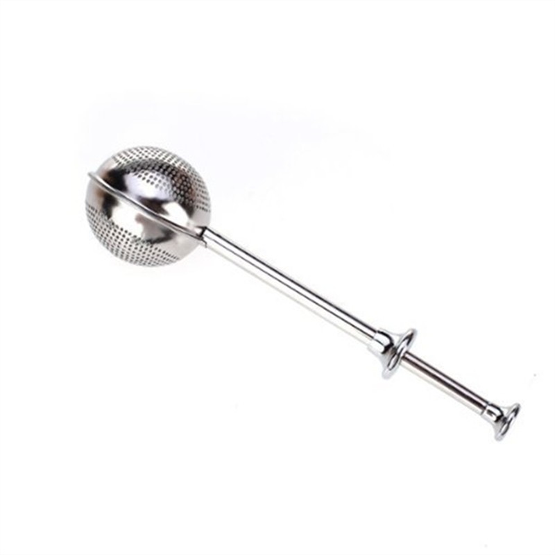 Tea Strainer Stainless Steel Push Style Tea Infuser Strainer Shopee