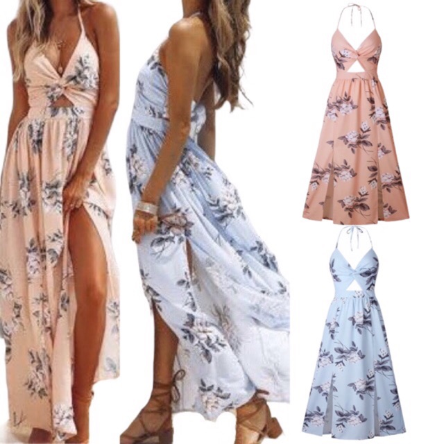 powder blue maxi dress
