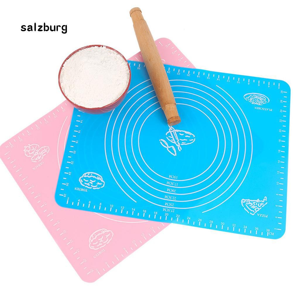 Hot Sale Kitchen Silicone Rolling Dough Mat Fondant Pastry Non