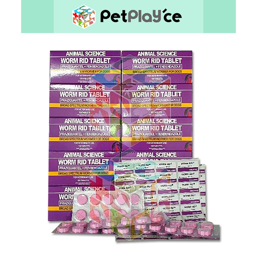 Animal Science K9 WORM RID w/ Sticker per TABLET for DOG & CAT WORMRID