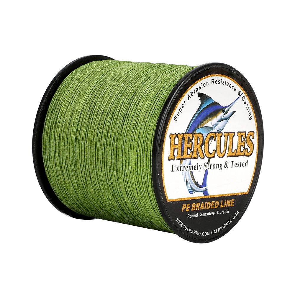 Fishing PE LINE Benang HERCULES 8 Braided Fishing Line Army Green 100M ...