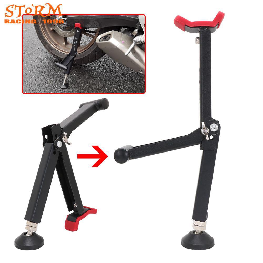 Motorcycles Motorcycle Adjustable Wheel Support Side Stands Stand Rear ...