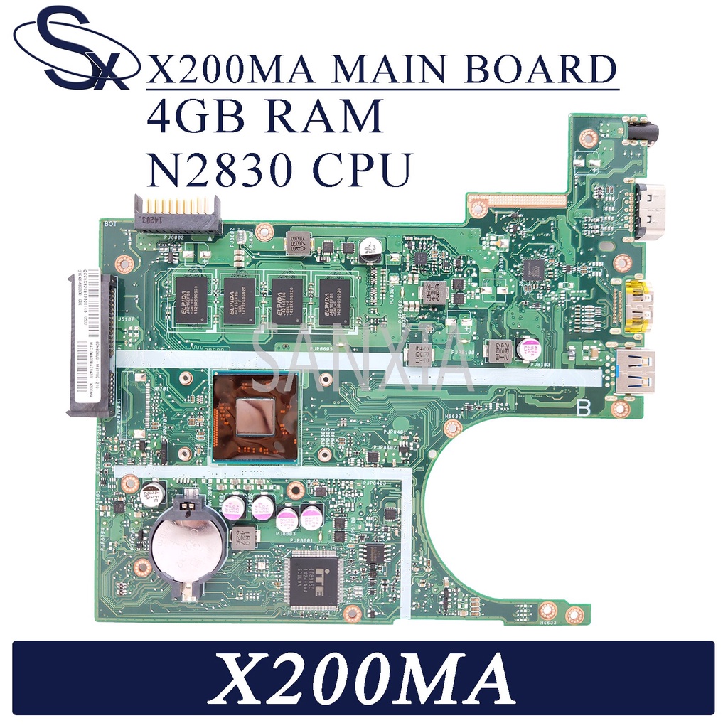 Kefu X200ma Laptop Motherboard for Asus X200ma F200ma X200m Original Motherboard 2gbram N2830