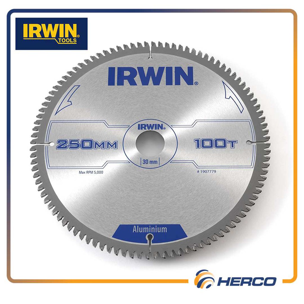 Irwin Metal TCT AL Circular Saw Blade 250mm x 100T Shopee Philippines