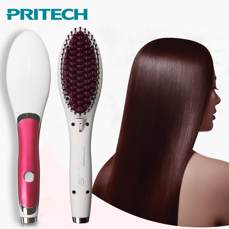pritech hair straightener brush