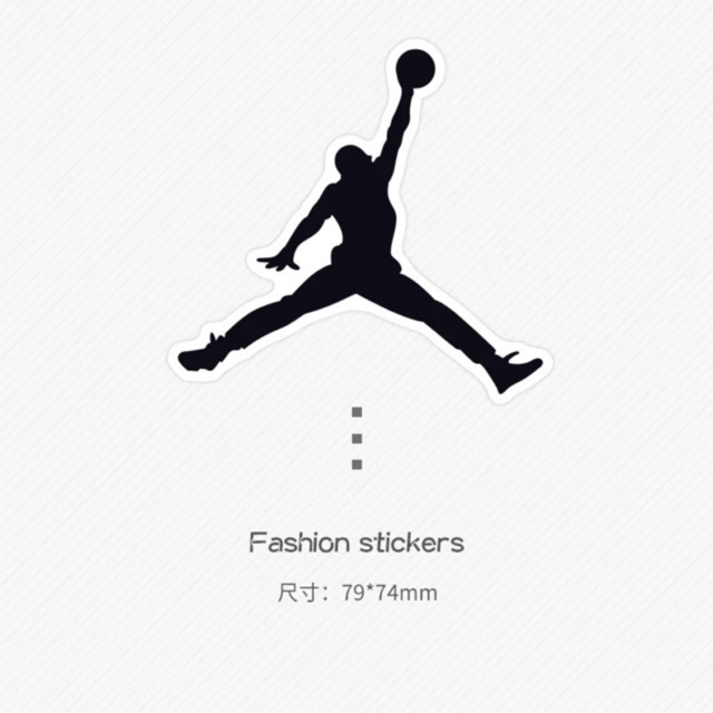 Jordan logo sticker waterproof 79*74mm for design Shopee Philippines
