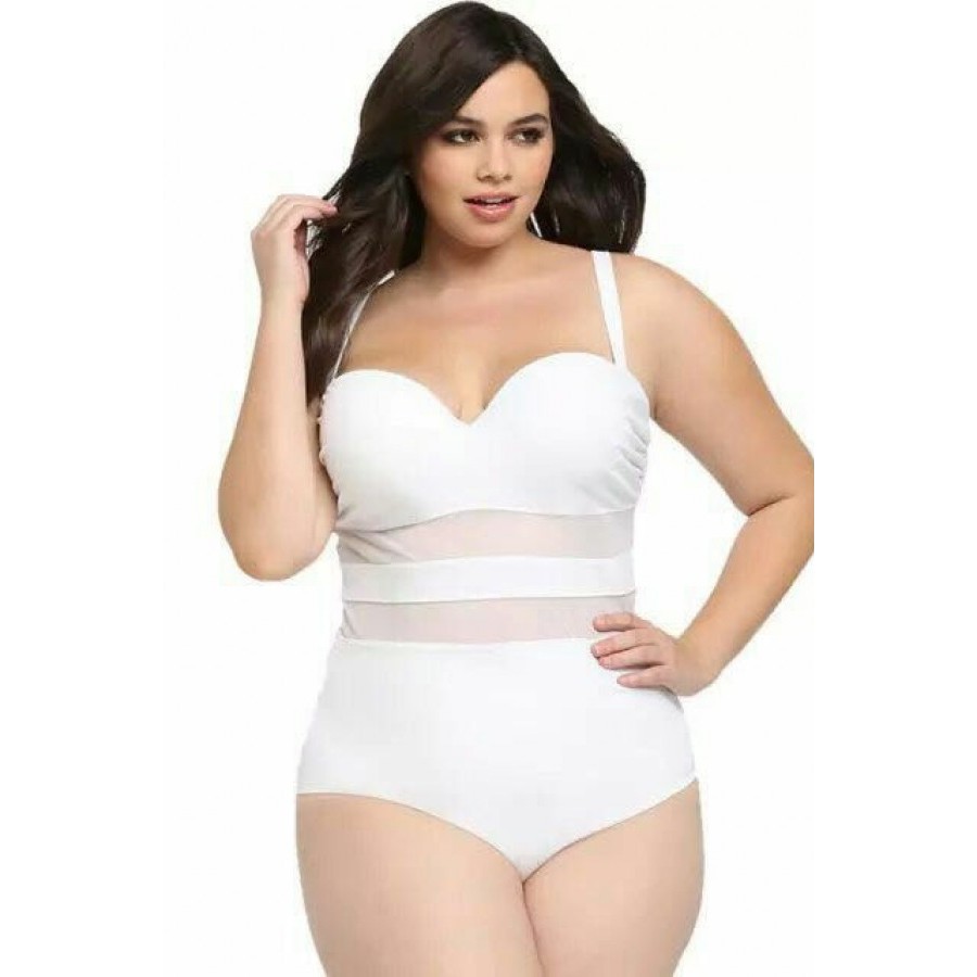 sheer plus size swimwear