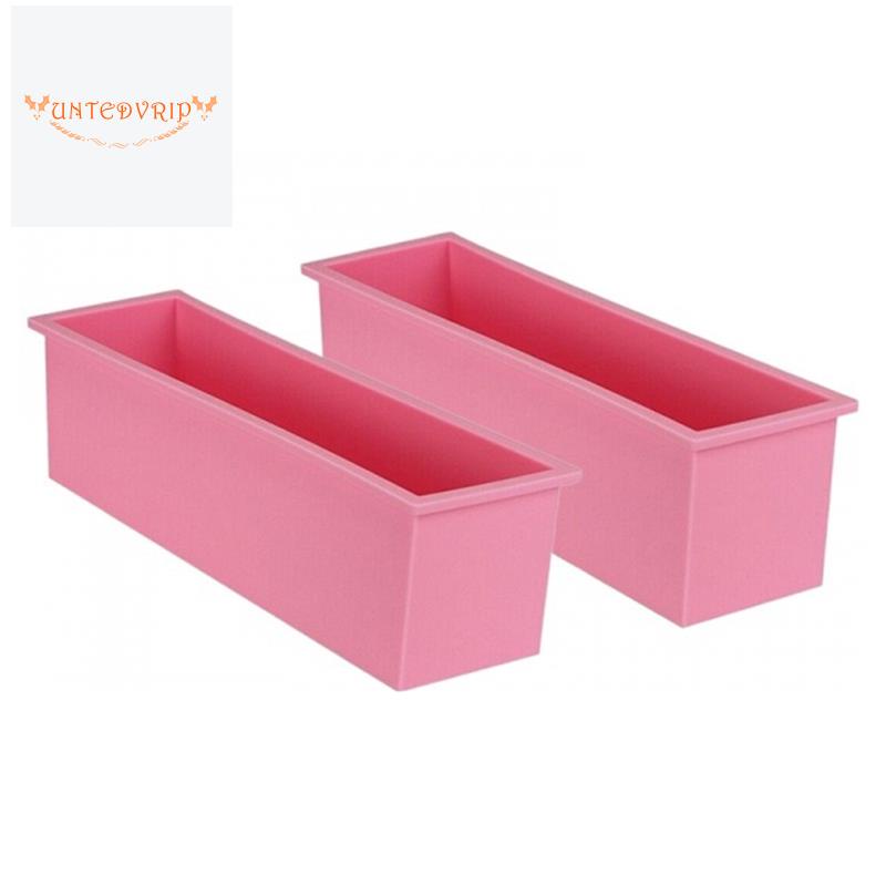 2Pcs Silicone Soap Mold Box DIY Tools Toast Loaf Moulds Loaf Bread Molds Soap Making Tool