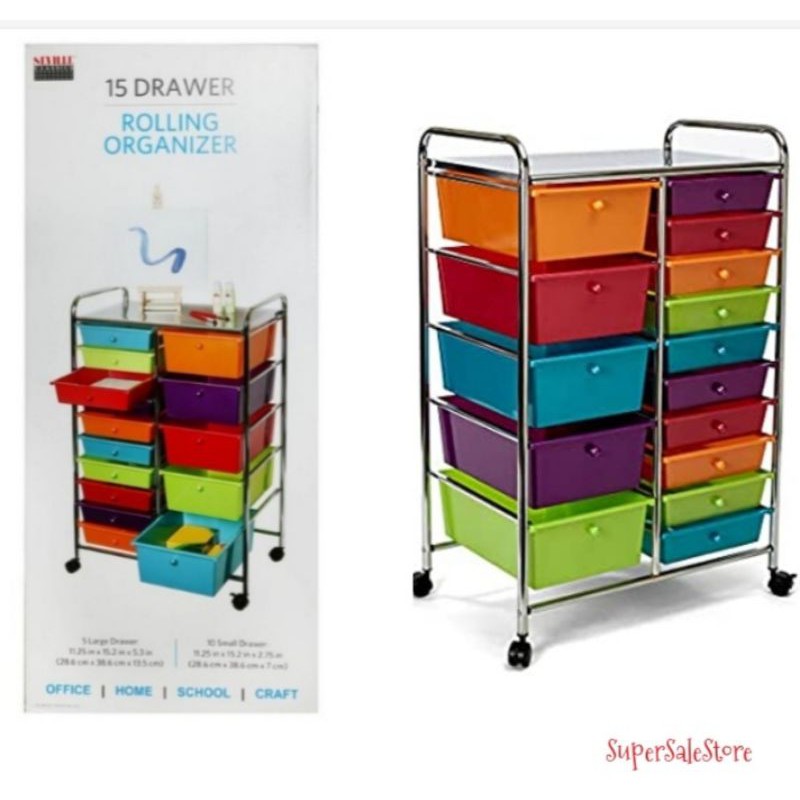 Seville Classics15DRAWER ORGANIZER CART Shopee Philippines