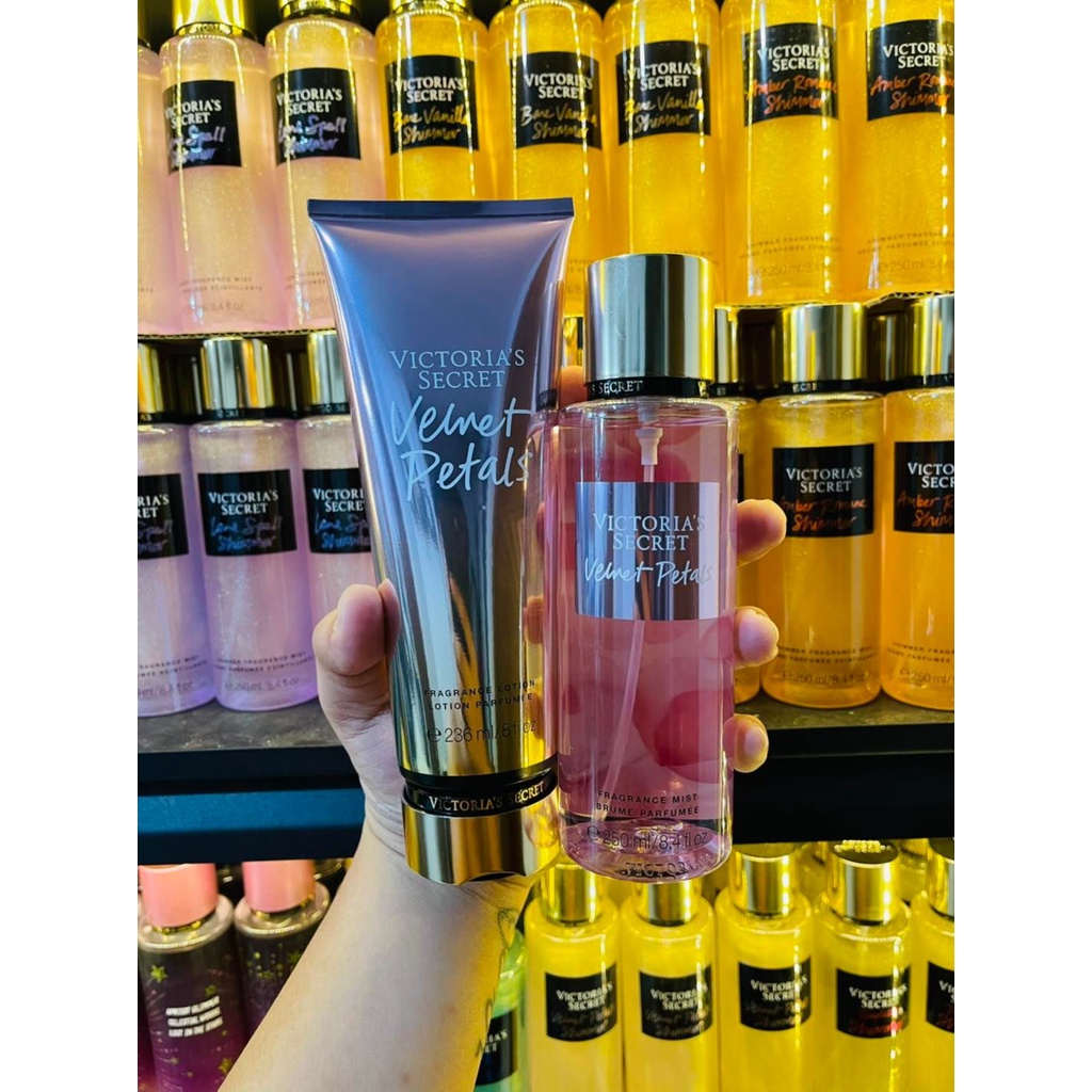 Victoria Secret Velvet Petals Body mist Lotion SET Shopee