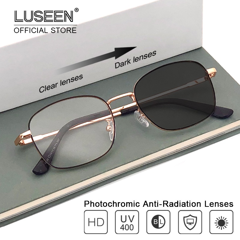 LUSEEN Anti Radiation Eyeglass For Woman Men Photochromic Eye Glasses Anti Blue Light Eyewear #1