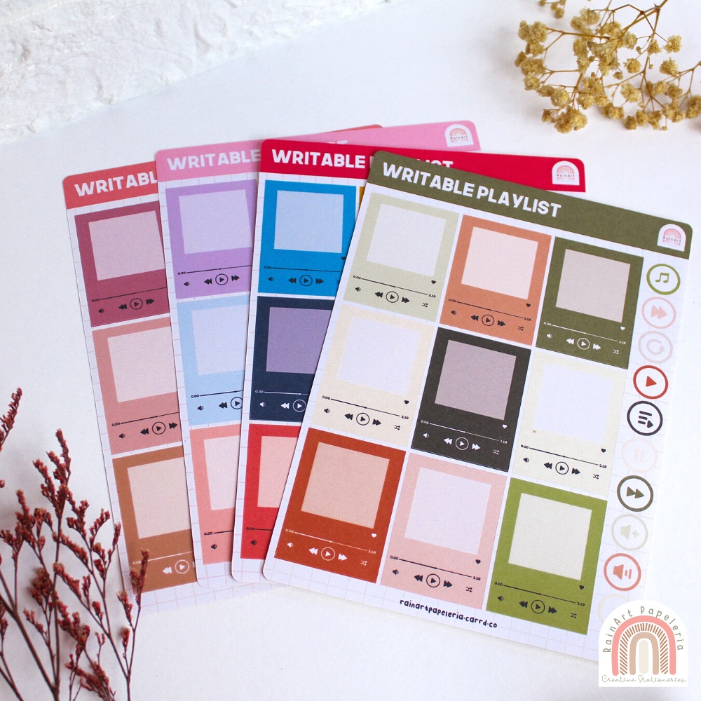 Writable Playlist Sticker Sheet Planner Sticker Journal Sticker