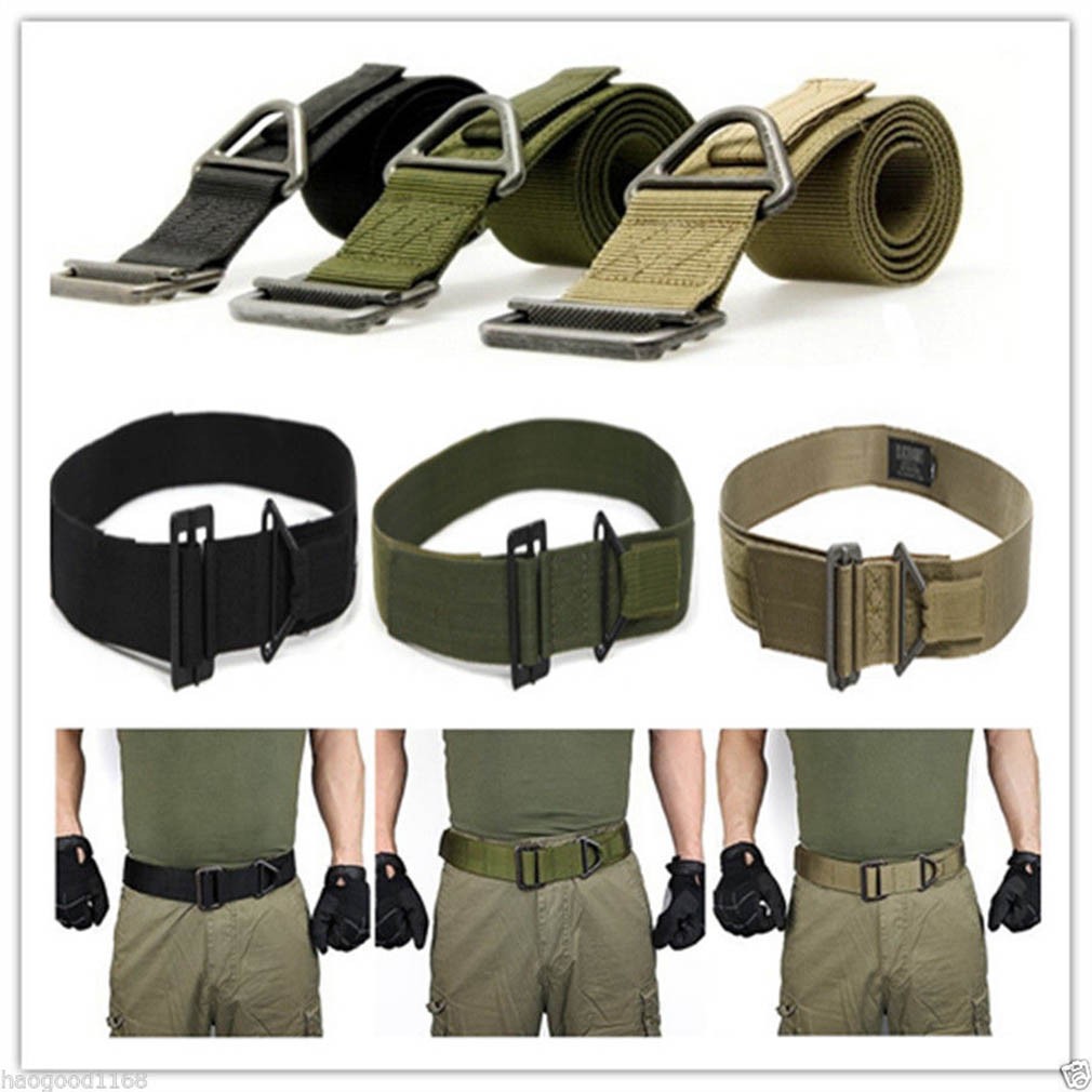 Survival Adjustable Tactical Belt Combat Military Emergency Rescue Rigger Strap 