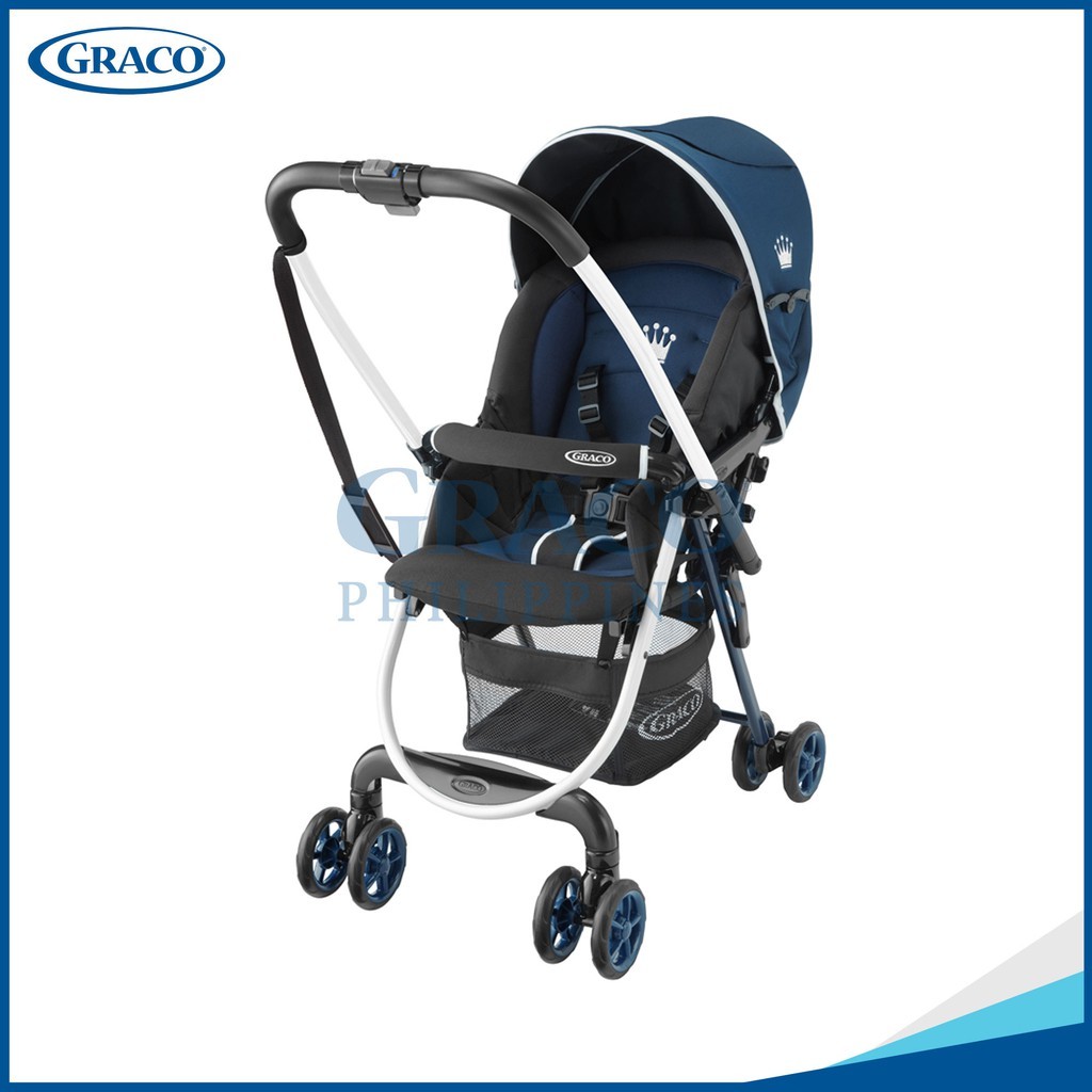 graco blue stroller