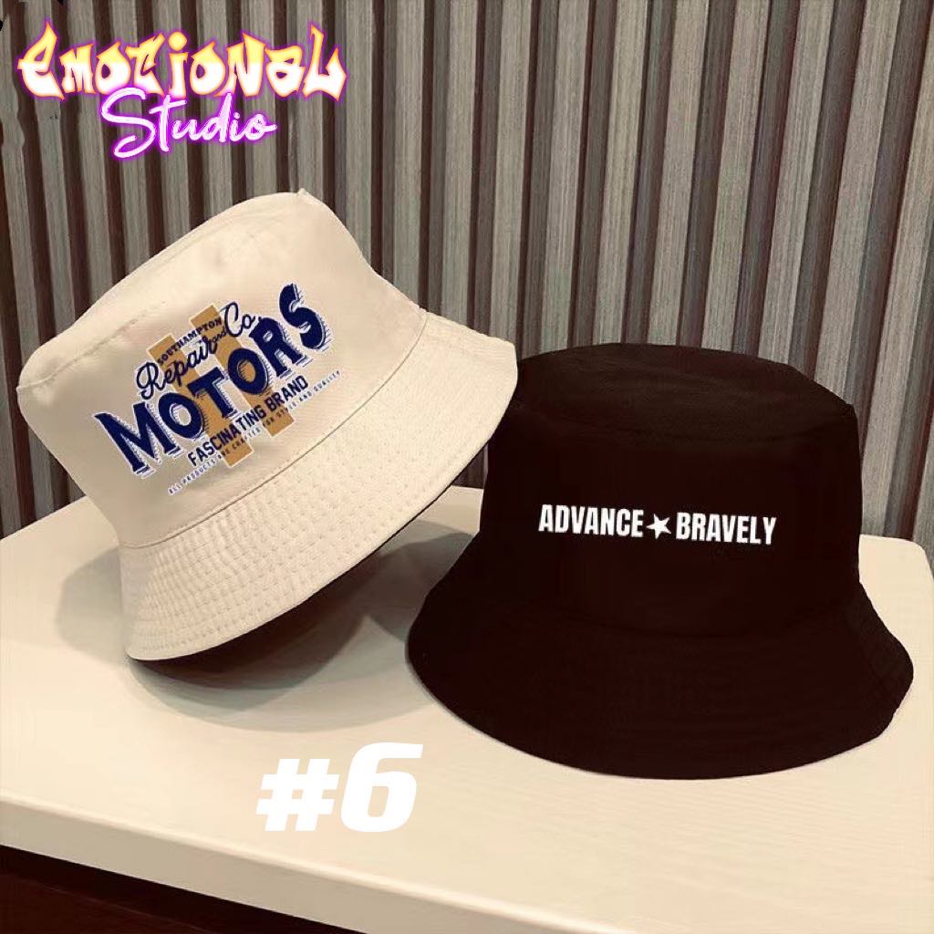 Emotional Studio Cute Random Design Reversible Hats Bucket Hats Fashion