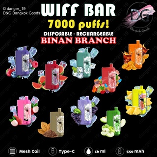 NEW❗(NEXT DAY SHIPOUT) WIFF BAR 7000 puffs Disposable Rechargeable Toha AE Abar Flava Mosmo szdenger