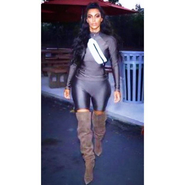 Suede Thigh High Boots Kim Kardashian Yeezy Inspired Shopee Philippines