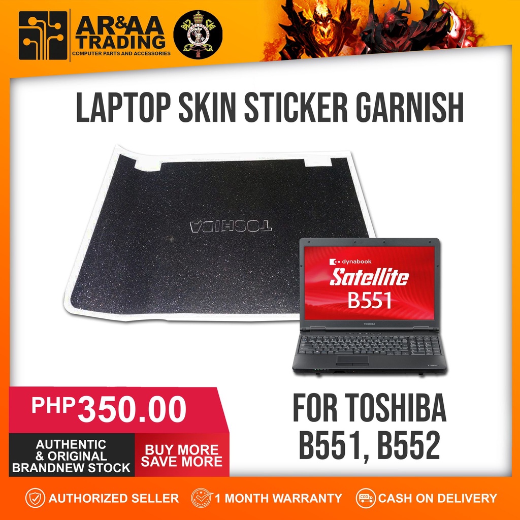 Laptop Skin Sticker Garnish Toshiba B551 B552 Shopee Philippines