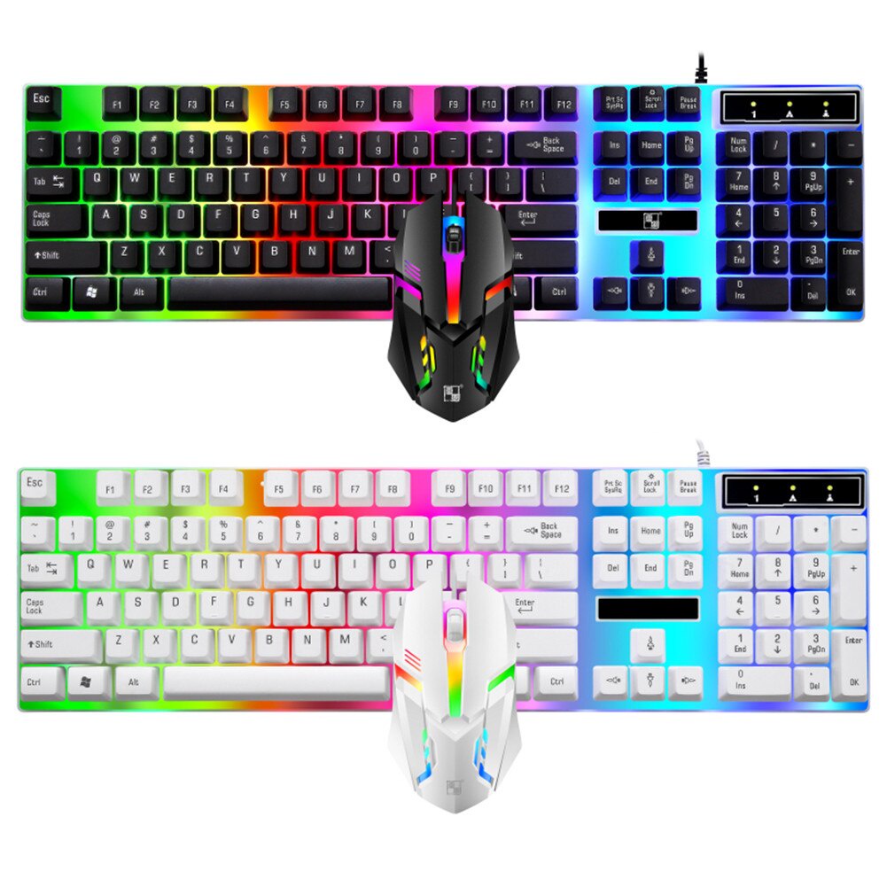 AOC KM100 Luminous Wired Keyboard and Mouse Set Shopee Philippines