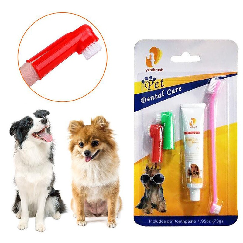 Pet Toothpaste Dog Oral care Cat and Dog Toothpaste set | Shopee ...