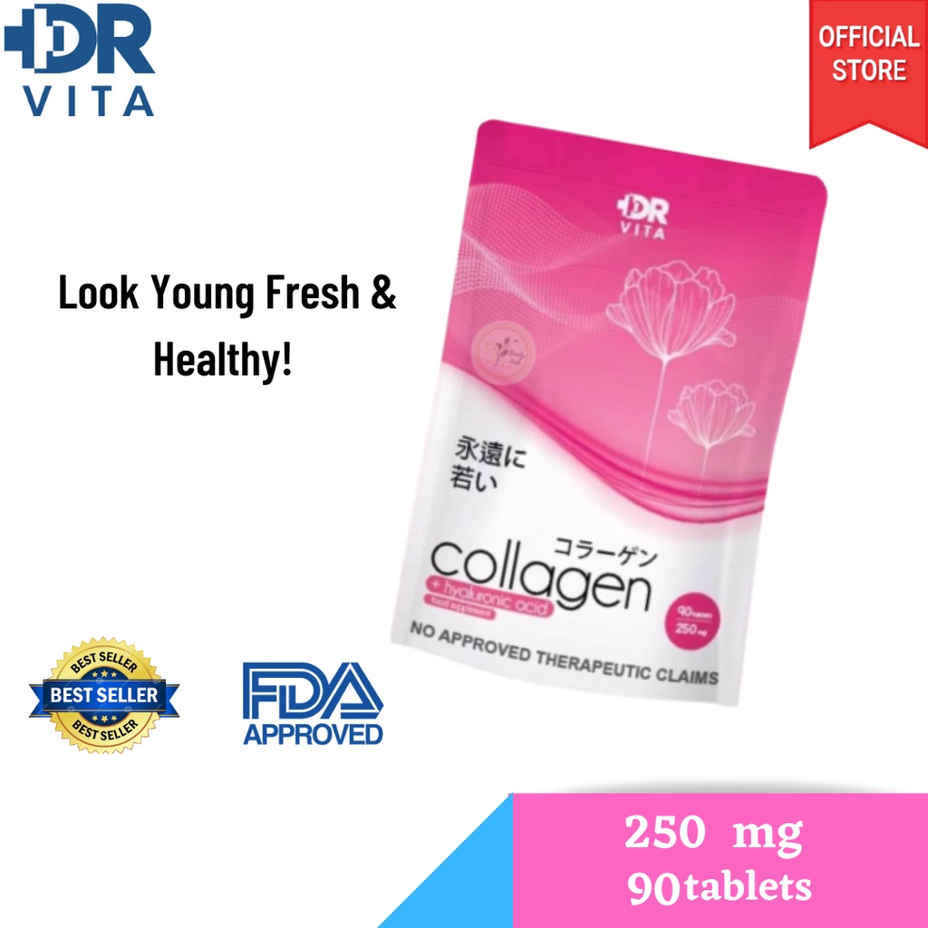 Dr. Vita Collagen Tablets +Hyaluronic acid & Anti aging and Younger