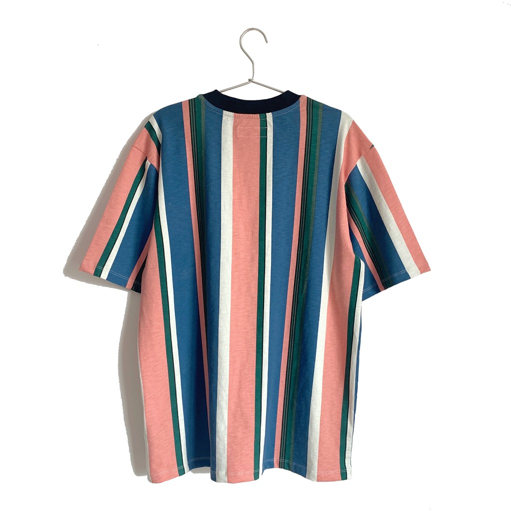 Intermediate handicap pludselig GUESS shirt David Sayer embroidery vertical stripe tee | Shopee Philippines