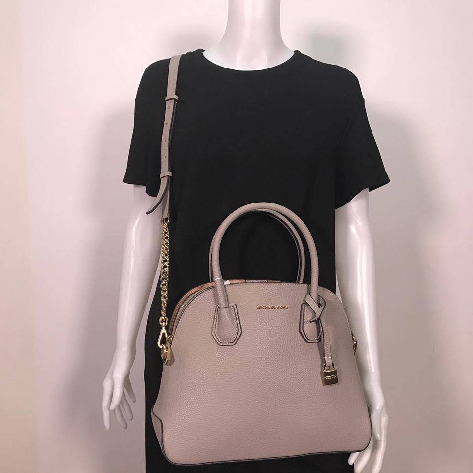 michael kors mercer large leather dome satchel