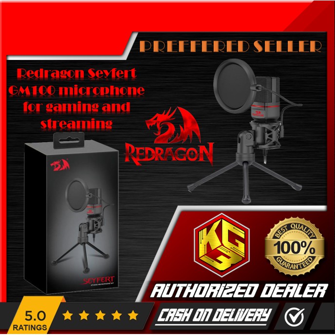 Redragon GM100 Seyfert Mic Video Game Streaming Microphone | Shopee ...