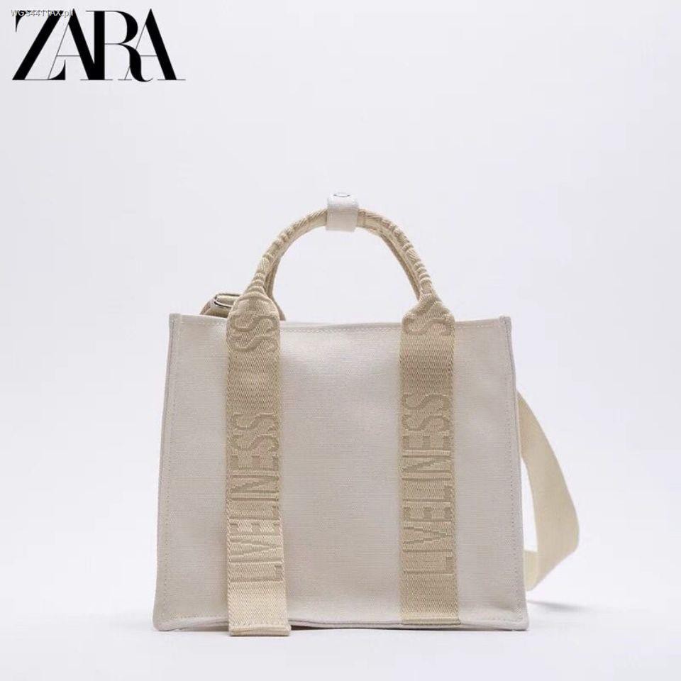 ZARA handbags 2021 new mini printed canvas portable shopping bag