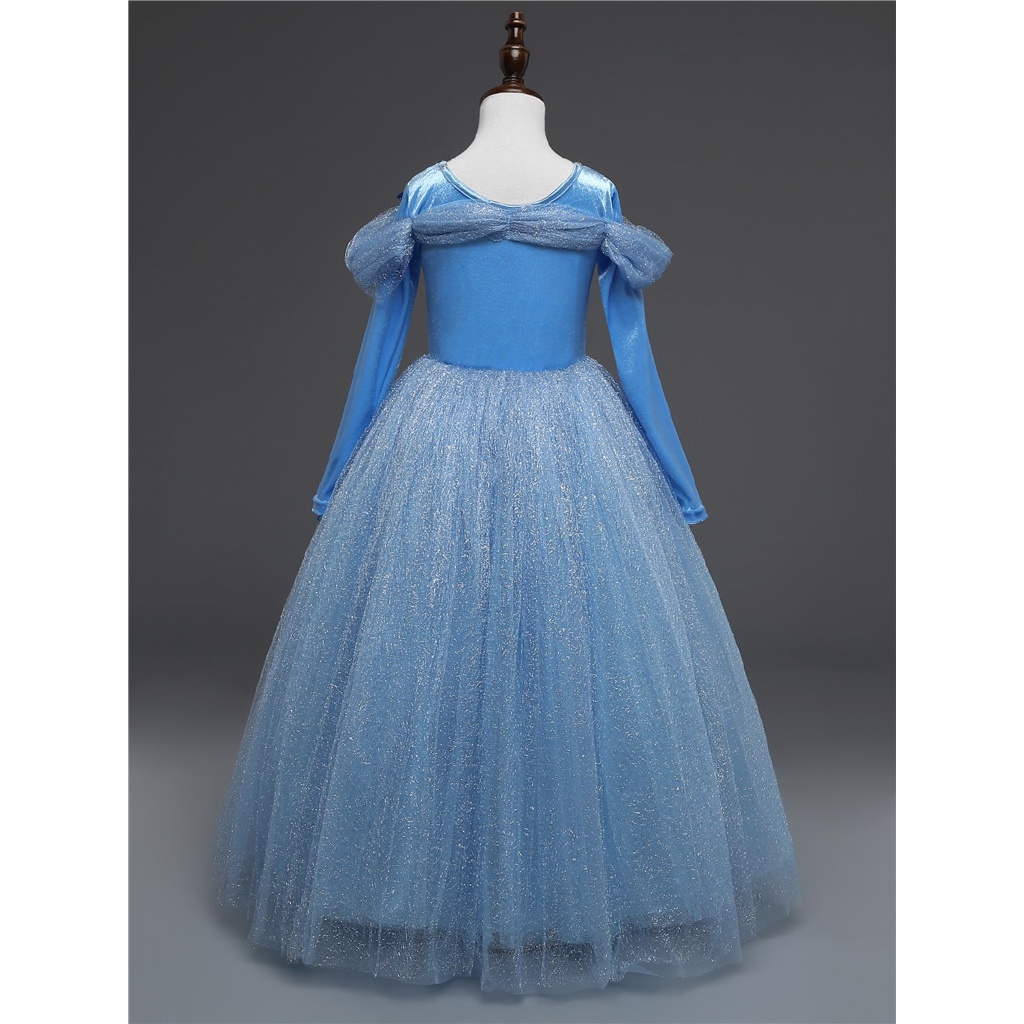 Cinderella Princess Dress Girl Butterflies Tulle Gown Kids Role-play ...