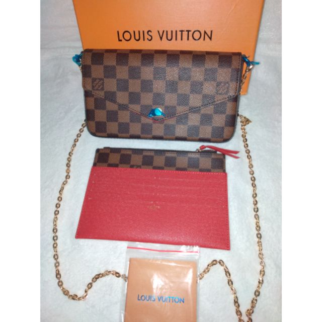 lv sling bag with gold chain