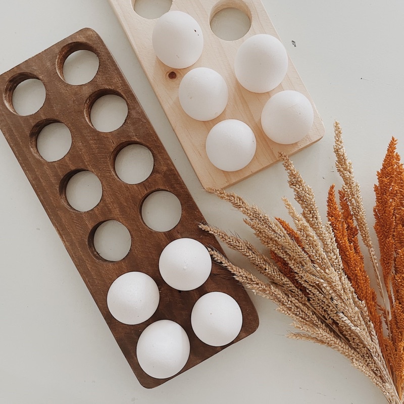 Wooden Egg Tray / Egg Holder (Emily) | Shopee Philippines