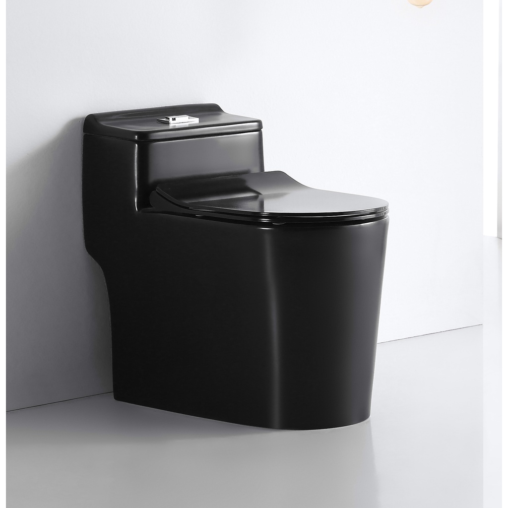 Modern Matte Black Toilet Bowl /1pc water closet / Matte Black water