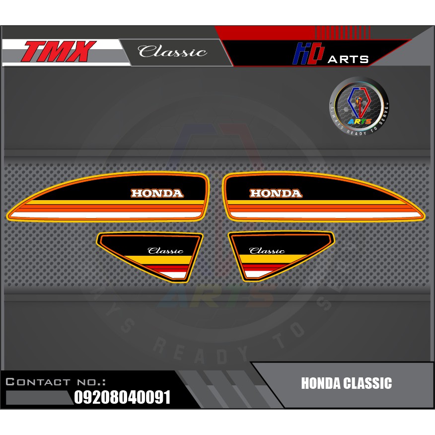 Classic Decals "Honda Classic" for Motorcycle Shopee Philippines